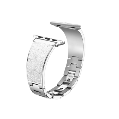 Portable Replacement 38mm 40mm 42mm Smartwatch Metal Strap Diamond Embedded