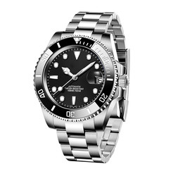 Luminous 20mm Automatic Mechanical Watch 5ATM Luxury Diver Automatic Watch